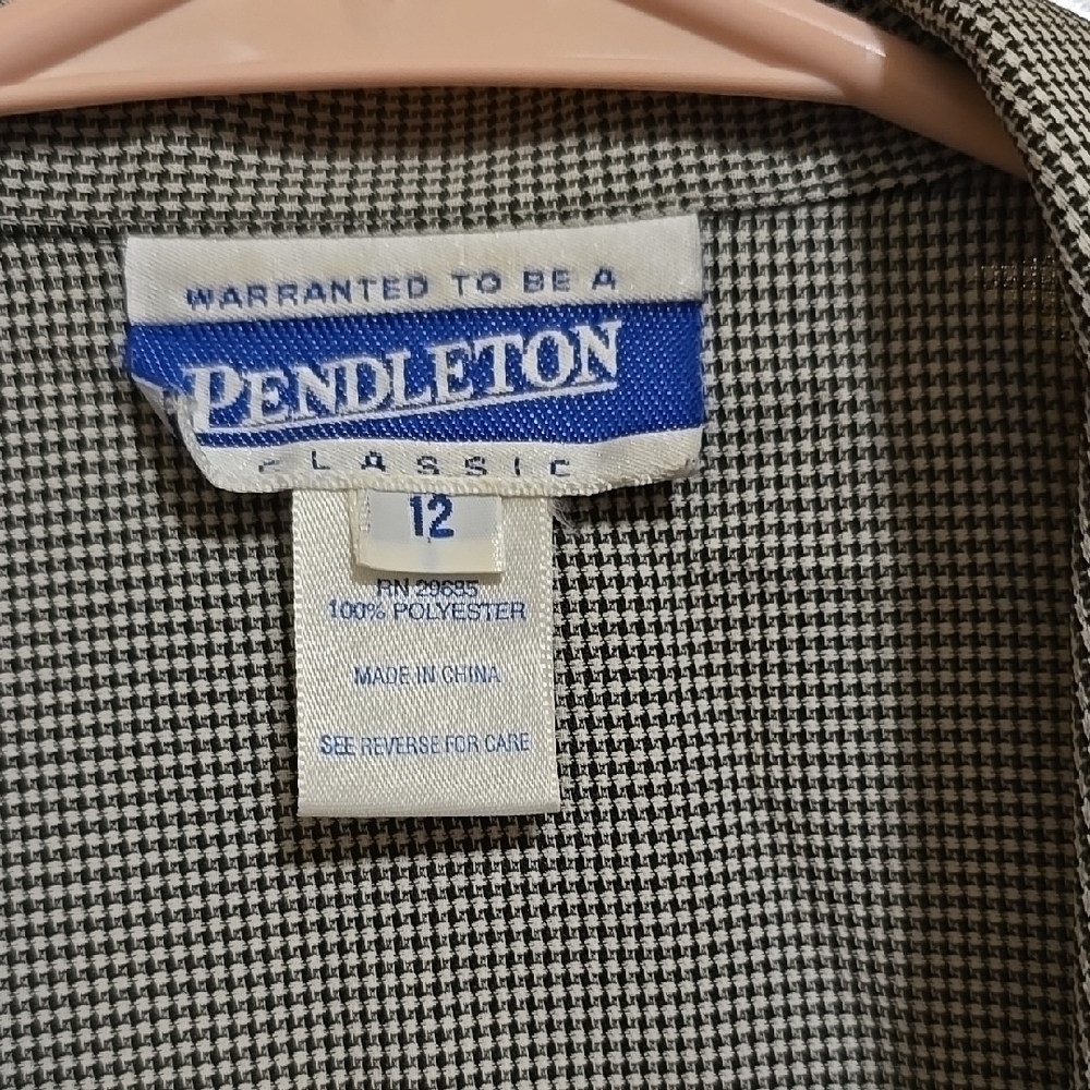 Pendleton Houndstooth Sleeveless Top 12 - Picture 2 of 3